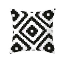 Axyaa Black & White Plaid Wave Stripe Checkerboard Print Throw Pillow Case