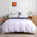 Axyaa Microfiber Duvet Cover Set Solid Color Comfortable Quilt Cover King Twin