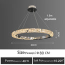Axyaa Modern Luxury Crystal Pendant Chandelier for Bedroom, Dining, Living Room Lighting