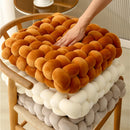 Axyaa Knotted Square Cushion: Nordic Aesthetic Stuffed Pillow for Office Chair Decor and Sleep