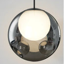 Axyaa Smoke Grey Glass Chandelier Pendant Light for Dining & Living Room Lighting
