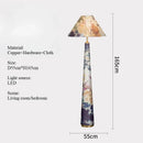 Axyaa Velvet Floral Desk Lamp - Antique Northeast Style, Bedroom Bedside Atmosphere