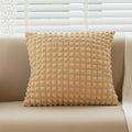 Axyaa Solid Color Elastic Puff Plaid Sofa Cushion Cover