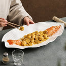 Axyaa Ceramic Sashimi Plate for Steak and Seafood Dining