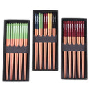Wooden Chopsticks Set - Axyaa Household Long Non-slip Japanese Tableware