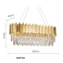 Axyaa Art Deco Crystal Tier Chandelier for Dinning Room
