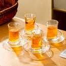 Axyaa Glass Coffee Cup Dish Set - Elegant European High-end Design