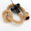 Axyaa Hemp Rope Pendant Light with E27 Socket for Industrial Farmhouse Decor