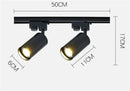 Axyaa Gold Black Track Lighting Fixture with GU10 LED Spotlights