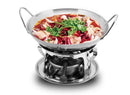 Axya Stainless Steel Mini Wok Pot with Flat Bottom, Thick and Durable Mini Chafing Dish