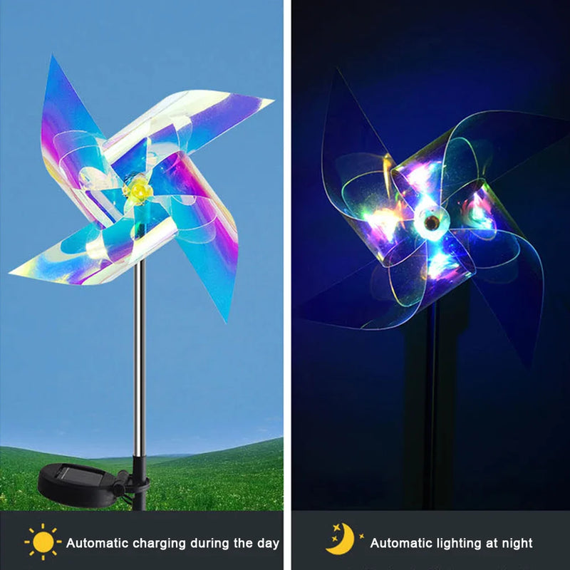 Axya Solar Windmill Garden Spot Light Waterproof Landscape Night Light