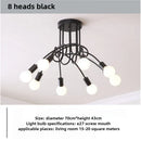 Axyaa Vintage Industrial Chandelier Semi Flush Mount Ceiling Lamp