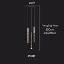 Axyaa Luxury K9 Crystal Chrome LED Chandelier for Living Room Stair Loft Kitchen Hotel
