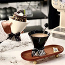 Axyaa Ceramic Dessert Cup Set, Exquisite Mug for Coffee, Ice Cream, Pudding
