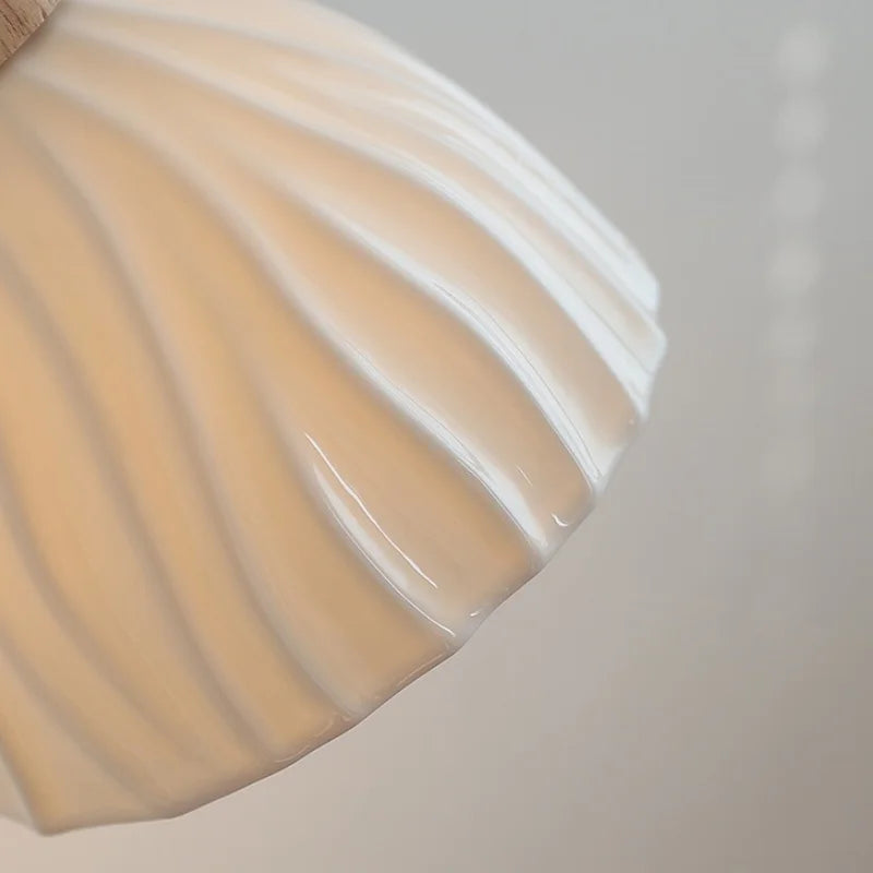 Axyaa Ceramic LED Wall Sconce: Nordic Minimalist White Bedroom Light