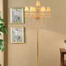 Axyaa Elegant Red Crystal Floor Lamp for Luxurious Living Spaces