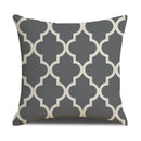 Axyaa Grey Geometric Linen Cushion Cover for Sofa Living Room Decor