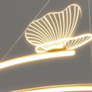 Axyaa Modern Butterfly Chandelier LED Pendant Light for Minimalist Living Room