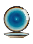 Axyaa 8-inch Ice Disc Ceramic Dessert Plate - Premium Japanese Dish