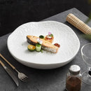 Axyaa Ceramic Irregular Plate Set for Dessert Sushi Dim Sum Molecular Cuisine