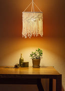 Macrame Light Shade Chandelier by Axyaa - Boho Cotton Rope Chic Decor