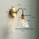 Axyaa Crystal LED Wall Sconce: Modern Nordic Pull Chain Brass Bathroom Light