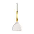Axyaa White Gold Silicone Kitchen Utensils Set - Heat-resistant, Pasta Colander Shovel & Turner