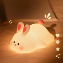 Axyaa Bunny Touch Sensor Night Light: USB Rechargeable LED Lamp for Children's Toy