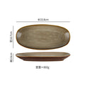 Axyaa Oval Fish Plate Ceramic Sushi Dessert Snack Serving Salad Restaurant Tableware