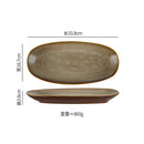 Axyaa Oval Fish Plate Ceramic Sushi Dessert Snack Serving Salad Restaurant Tableware