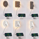 Axyaa Dual-Function LED Wall Sconce with USB Charging and Adjustable Spotlight