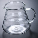 Axyaa Glass Coffee Carafe with Reusable Filter for Pour Over Espresso Pot, 360-800ml