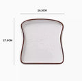 Axyaa Ceramic Breakfast Plate - Elegant Dish for Toast, Bread, Baked Food & Snacks