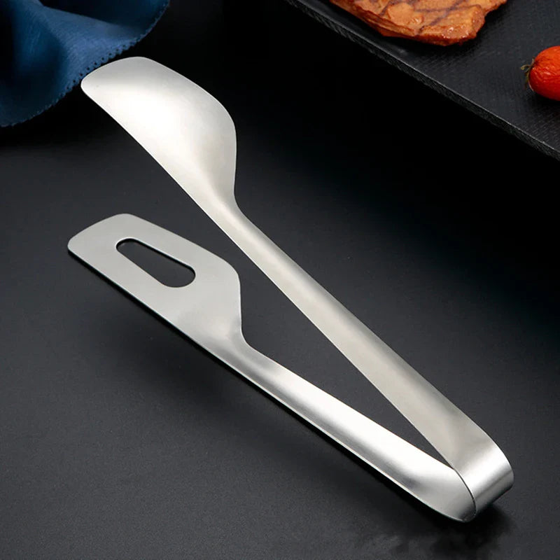 Axyaa Stainless Steel Kitchen Tongs - Multipurpose BBQ Meat Clips & Ice Cube Clamp