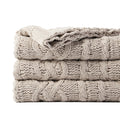 Axyaa Chenille Plaid Throw Blanket - Soft & Thick Knitted Bedspread