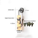 Axyaa Marble Stone LED Wall Sconce, Rotatable Switch, White Glass, Carbon Steel