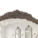 Axyaa Baroque Antique Brass Edge Wall Mirror for Entryway, Bathroom, Living Room
