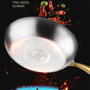 Axyaa 316 Stainless Steel Nonstick Frying Pan Wok for Gas Stove Induction