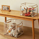 Axyaa Kids Toy Storage Basket: Transparent Box for Toys, Clothes, Books - Large Capacity
