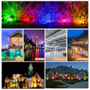 Axyaa RGB Led Flood Light 100W 50W 30W 20W IP68 Waterproof Outdoor Spotlight