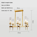 Axyaa Gold Metal Glass Pendant Light with LED, Chain Hanging Lamp for Modern Living Room