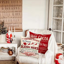 Axyaa Christmas Pillowcase Zipper Closing Sofa Cushion Cover Home Decoration Gift