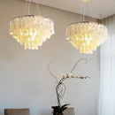 Axyaa Nordic Shell Chandelier LED Pendant Lamp Gold Chrome Round Modern Hanging Chandeliers