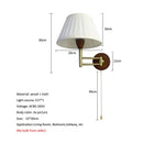 Axyaa Solid Wood Swing Arm Wall Lamp for Bedroom, Living Room, Study - Modern Rope Design