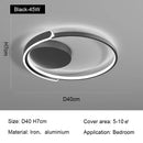 Axyaa Modern Circle Ring LED Ceiling Lamp Dimmable Minimalism Bedroom Lighting