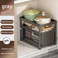 Axyaa Under Sink Organizer Sliding Drawer Storage Basket Shelves - Kitchen Cabinet Rack