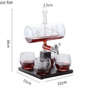 Axya Sailboat Glass Decanter Whisky Bottle Set Barware Wine Dispenser Kitchen Bar Tools