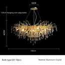 Axyaa Crystal LED Ceiling Chandelier for Luxury Living Room, Bedroom, and Restaurant