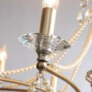 Axyaa Antique Silver Crystal Chandelier: Vintage Lighting for Living & Dining Rooms
