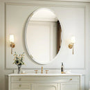 Axyaa Oval Beveled Edge Wall Mirror for Bathroom Bedroom Livingroom